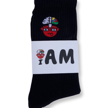 Load image into Gallery viewer, "iAM" Black Crew Sock
